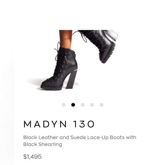 Jimmy Choo Madyn 130 Leather Ankle Square Toe Heel Boots W / Box Size 36.5 EUC - Picture 8 of 14